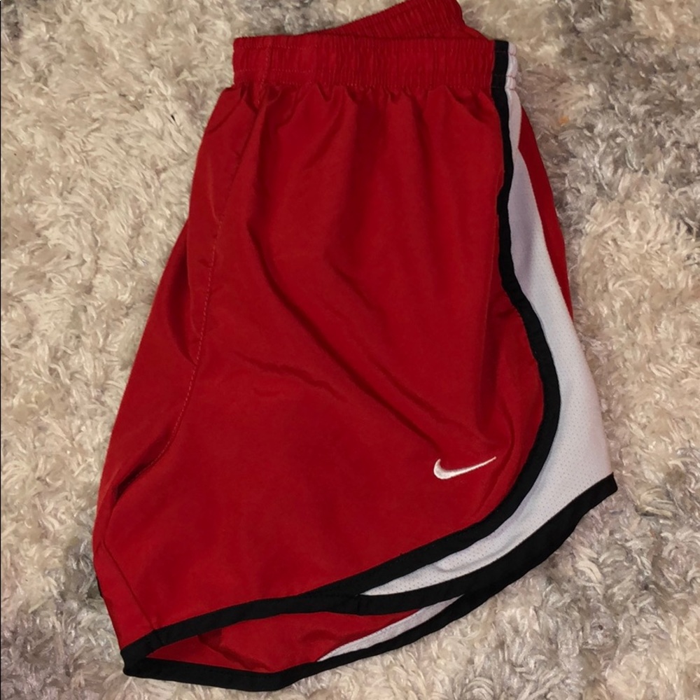 Red Nike running shorts!